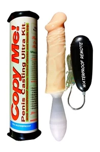 Penis Casting Molding Copy Kit, CREAM, Handle Grip, with WATERPROOF Vibe - Picture 1 of 10