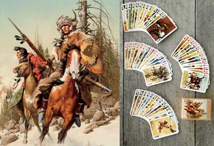 Playing Cards (Poker Deck 54Cards) COWBOYS Vintage Cowboy Western Art 031 - Picture 1 of 4
