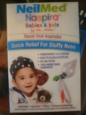 NeilMed Naspira Nasal ORAL ASPIRATOR Relief STUFFY NOSE SINUS Babies Kids 2 - Image 1 of 2