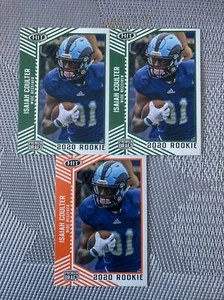LOTTO 3 CARTE ROOKIE SAGE HIT ISAIAH COULTER ORANGE & BASE PREMIER DRAFT 2020 TEXAN - Foto 1 di 8
