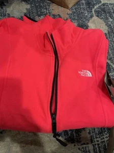 The North Face Herren Attitude 1/4 Zip Fleece Relax Pullover Koralle Größe Large - Bild 1 von 13