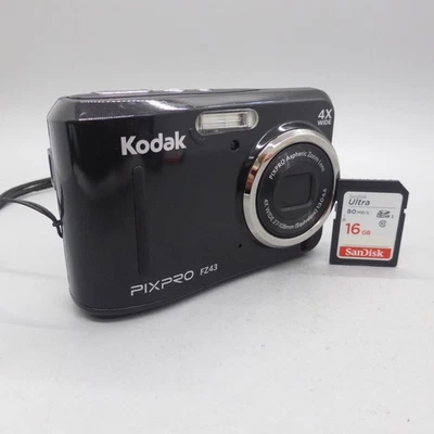 Kodak Digital Camera PixPro FZ43 16.0MP Black Tested - Image 1 of 4