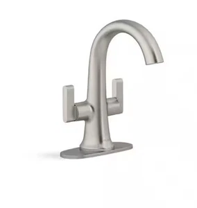 Rubinetto bagno monoblocco KOHLER Setra monoforo singolo 2 maniglie nichel spazzolato - Foto 1 di 15
