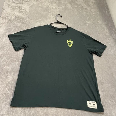 Under Armour Shirt Mens 2XL Green Project Rock Blood Sweat Respect Graphic Tee - Image 1 of 4