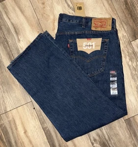 Pantalones de mezclilla Levis 501 corte original pierna recta botón mosca 100 % algodón talla 44x30 nuevos con etiquetas - Imagen 1 de 24