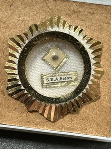 St Elizabeth Ann Seton Relic Reliquary Religious Catholic Round Metal Case - Picture 1 of 5
