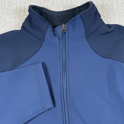 NWT LL Bean Men’s XL Blue Soft Shell Nylon Full Zip Fleece Lined Jacket *Read - Image 1 of 4