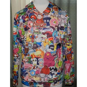 Unbranded size XL stretch blend cartoon sweatshirt hooded unisex long sleeved - Picture 1 of 5