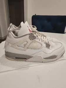 Nike Air Jordan Retro 4 Men's Size 10.5 White/Oreo (CT8527-100) - Picture 1 of 15