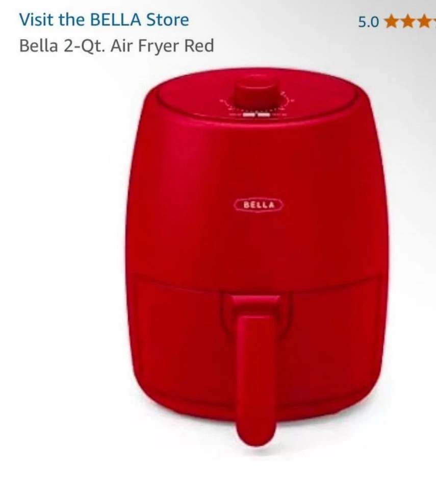 Bella 2 cuartos Freidora de aire 1200 vatios NEGRO, ROJO, LILA NUEVA CON ETIQUETAS Foto 1 de 1