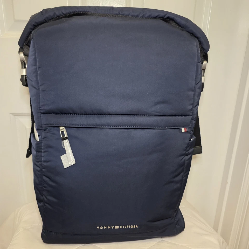 Mochila Tommy Hilfiger Signature Element Rolltop Nueva Precio de venta sugerido por el fabricante $119 Viaje Escuela Foto 1 de 4