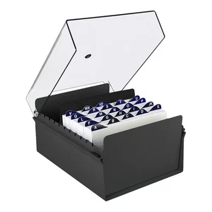 Acrimet 5 X 8 Card File Holder Organizer Box Base Metallo Resistente (AZ Index... - Foto 1 di 7