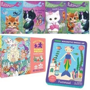 Purrmaids Buchserie Set mit 4 Büchern, Puzzle und magnetischem Anziehspielset - Bild 1 von 9