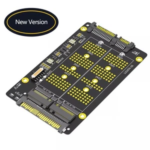 New 2 in 1 M.2 NGFF NVME PCI-E SSD to U.2 SFF-8639 M.2 NGFF SATA SSD to SATA - Afbeelding 1 van 3
