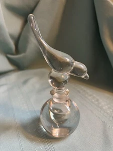 Impresionante tocador de pájaros perfume recipiente de 5"... claro... se ve soplado a mano - Imagen 1 de 7