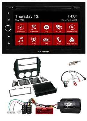 Blaupunkt 2DIN Lenkrad Bluetooth USB TMC DAB Navigation für Mazda MX 5 NC 09-15 - Bild 1 von 4
