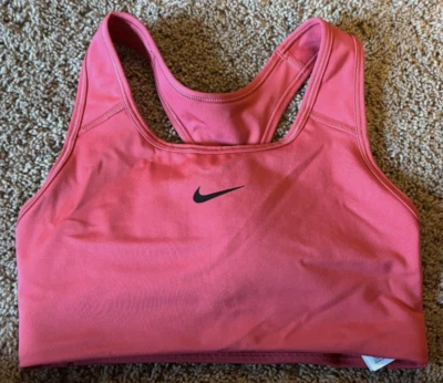 Nike Sports Bra Dri Fit Swoosh Padded Salmon Size Womens XS NEW - Image 1 of 2