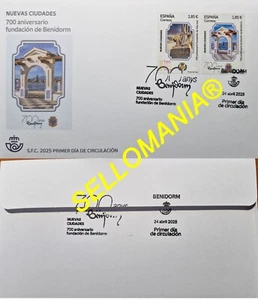 2025 700 AÑOS DE LA CIUDAD DE BENIDORM ALICANTE SPD FDC TC24336 - Picture 1 of 1