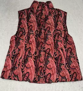 NEW Free People Flora Paisley Puffer Vest Oversized Small Womens Quilted - Picture 1 of 11
