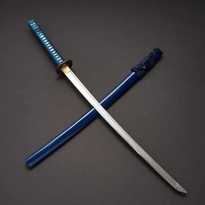 Espada samurai katana forjada a mano umigame serie platino 40" (azul) Foto 1 de 4