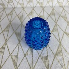 Vintage Fenton Glass Colonial Blue Hobnail Fairy Lamp 5” LID ONLY