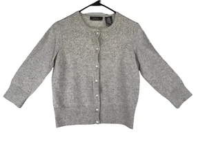 Women Sz 6-8 Cardigan Gray Beaded Lambswool by George Me Designs by Mark Eisen - Bild 1 von 12