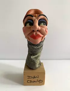 Signiert Dan Crowley Polymer Fimo Ton Socialite Frau Skulptur Fingerpuppe - Bild 1 von 8
