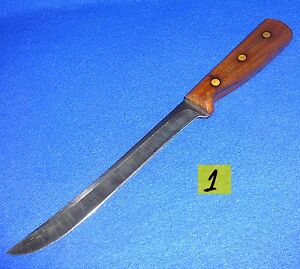  CHICAGO CUTLERY KNIFE 66S 8" #1 WALNUT CARVING SLICING VTG 