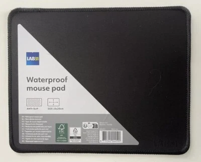 Mauspad 25 x 20 cm Rutschfest PC Computer Maus Pad Büro Gaming Schwarz - Bild 1 von 3