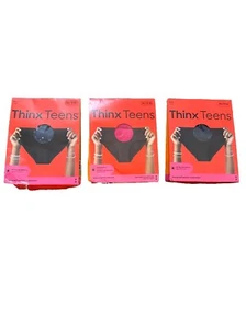 3 Thinx Teens Leakproof Period Underwears Size Medium (Brand New) - Picture 1 of 6