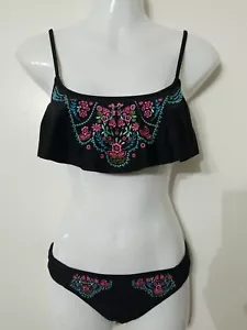 Bikini Top Estilo Hobie Tubo XS Acolchado Cuentas y XS Inferior a Juego de 2 PIEZAS! - Imagen 1 de 7