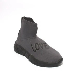 Love Moschino 15183 Gray Stretch-knit shaft High-Top Sport Sneakers 40 / US 10 - Picture 1 of 8