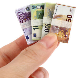 20Pcs/Set Dollhouse Pocket Euro Simulation Toy Banknote Mini Miniature Model!