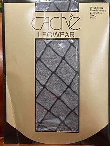 Pantimedias CACHE Legwear negras transparentes con control de diamantes - talla C - Imagen 1 de 3