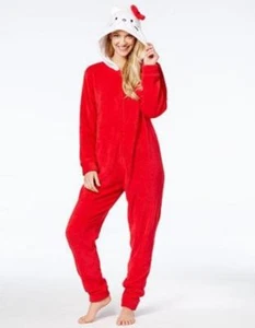HELLO KITTY ~ One Pc Union Suit Jumper Pajamas ~ Ladies Women's ~ 1X 2X ~ NEW - Picture 1 of 1