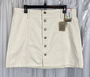 Neu Levi's Denim Rock in weiß Knopfleiste Größe 32 - Bild 1 von 8