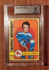 1972 O-Pee-Chee #302 Jean-Guy Gendron Nordiques Hockey Card BVG 9 MINT POP 1