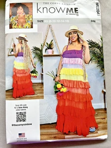 Ruffle Dress Know Me Sewing Pattern mimi g ME2045 Misses 8-16 Sun Party Beach - Picture 1 of 3