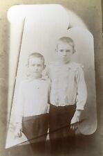 Vintage 1890’s Two Brothers School Boys Memorial Funeral CABINET CARD PHOTO