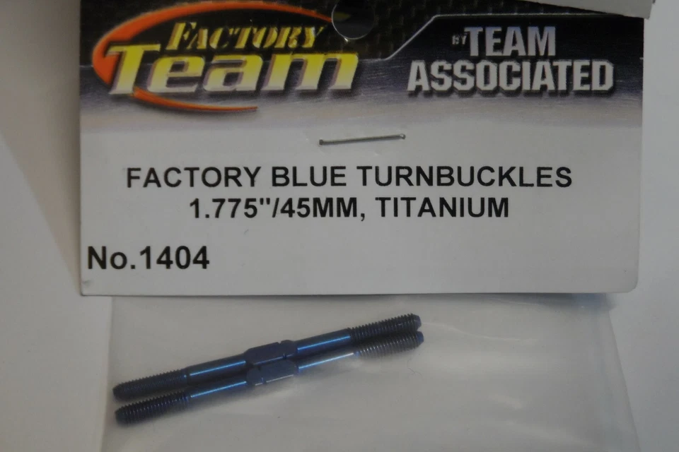 New Team Associated Factory Blue Titanium Turnbuckles 1.775"/45mm 1404 (TA) - Image 1 of 1
