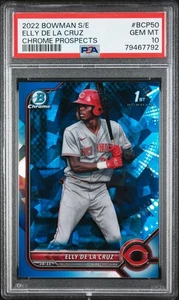 Bowman Sapphire Edition Chrome Prospects 2022 Elly De La Cruz #BCP50 PSA 10 - Imagen 1 de 2
