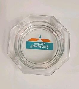 Vintage Howard Johnson’s Hotels Logo Glass Ashtray 4-1/2" Hexagon - Picture 1 of 9