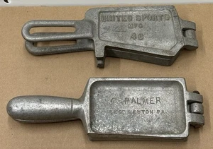 Vintage Fishing Sinker Weight Lead Molds United Sports Mfg #46 & C Pearson #551 - Picture 1 of 6