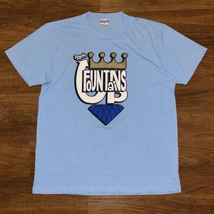 Kansas City Royals T-Shirt Charlie Hustle Blue Fountains Up Adult Size XL - Picture 1 of 11