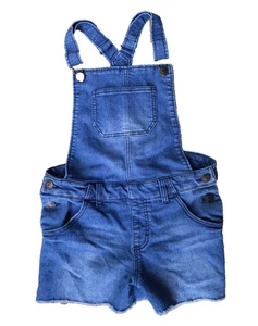 CHEROKEE Girl OVERALLS Shorts Jean Blue XL Adjustable Straps NEW No tag Summer - Picture 1 of 4