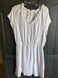 Anthropology Cloth & Stone weiß Fit Flare Kleid Medium $ 149 Schwimmen Überziehen? - Bild 1 von 4