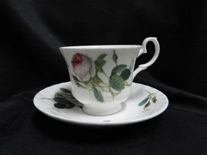 Roy Kirkham, White w/ Redoute Roses: Cup & Saucer Set (s), 2 7/8", No Gold Trim - Picture 1 of 15