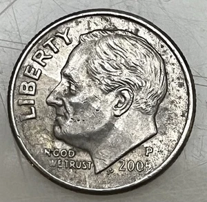 2005 P U.S. 10 Cent Missing Letter (I) N God We Trust - Picture 1 of 3