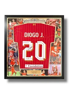 Diogo Jota Signed Liverpool 24/25 Home Shirt- Deluxe Mural Framed - Picture 1 of 2