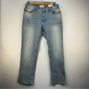 Sun + Stone Neu mit Etikett Herren 32 x 30 Stretch gerades Bein Denim Jeans Stone Wash Street - Bild 1 von 9